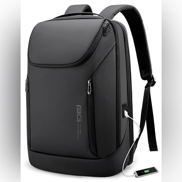 Bange Black Backpack with USB Charging Port - Picture 1 of 9